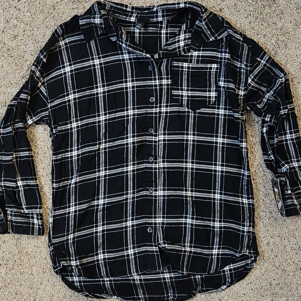art class Monochrome Checkered Kids Button Down Shirt